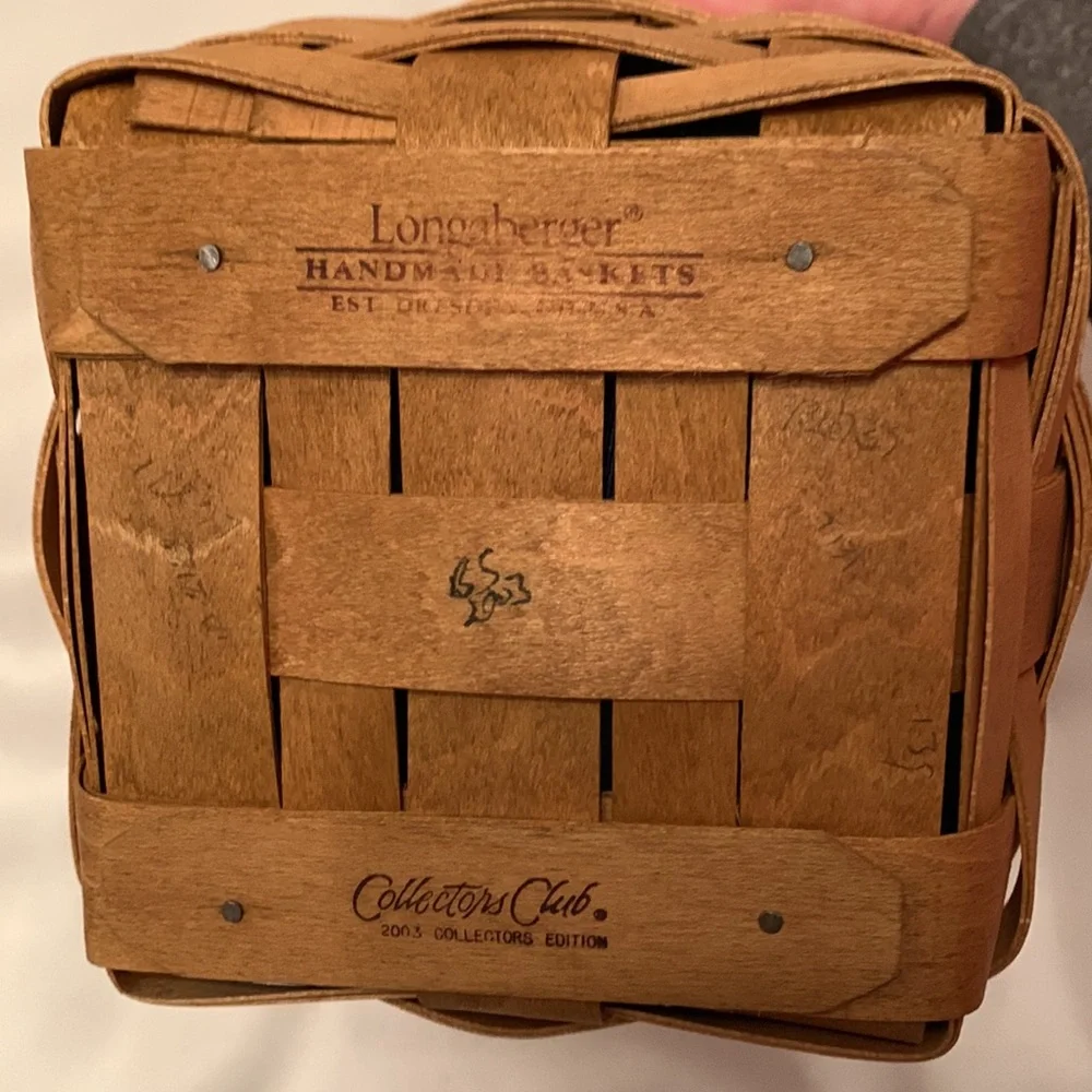 Longaberger 2003 Collector’s Club Gathering Basket Set